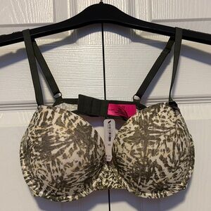 La SENZA Olive and Cream Patterned Bra